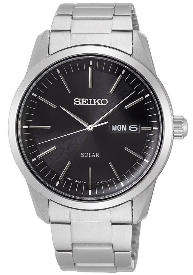 SEIKO MAN SNE527P1 Solar Black Dial Classic Watch