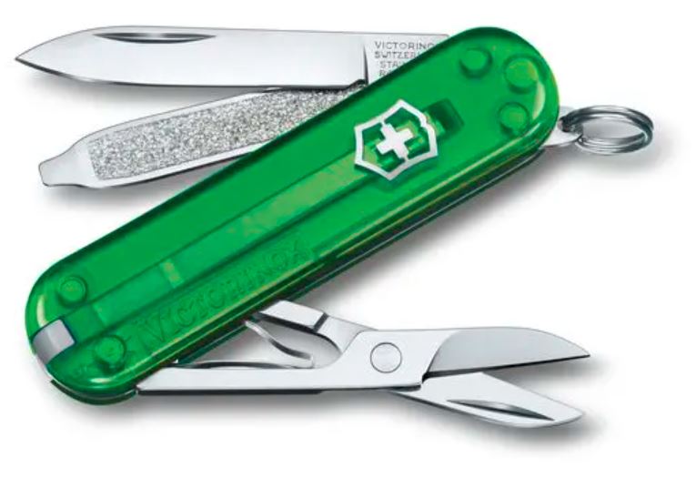 Victorinox Classic SD Transparent, Classic Pocket Knife in Bold, Vivid Colors - 0.6223.T41G
