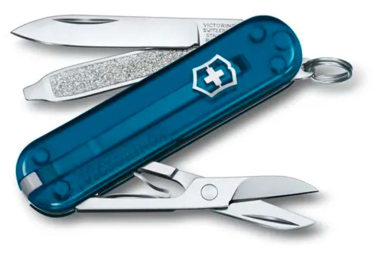 Victorinox Classic SD Transparent, Classic Pocket Knife in Bold, Vivid Colors - 0.6223.T61G