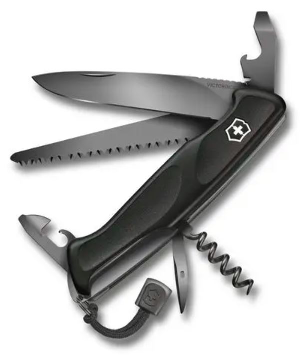 Victorinox Ranger Grip 55 Onyx Black, Monochrome Black Pocket Knife - 0.9563.C31P
