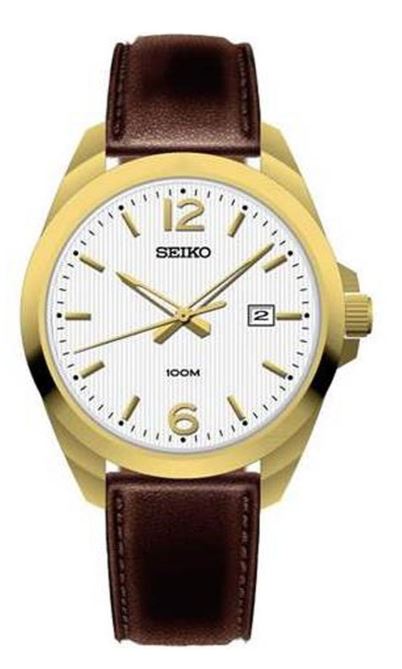 SEIKO MAN SUR216P1 Male Leather Watch