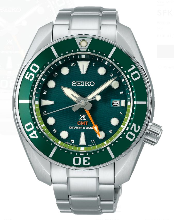 დაივერის საათი Seiko Prospex SFK003J1 Solar GMT Diver Sumo Watch