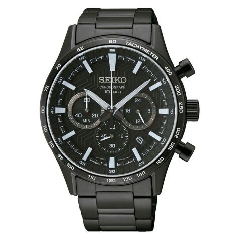 SEIKO MAN SSB415P1 Sport Chronograph Black Dial Watch