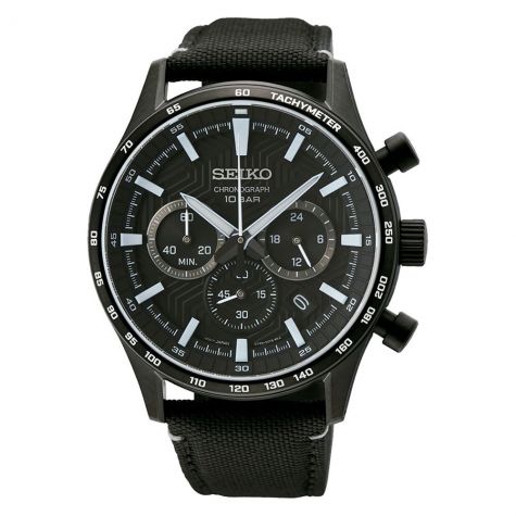 SEIKO MAN SSB417P1 Sport Chronograph Black Dial Watch